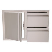 Double Drawers w/ Single Door - VDC1SC