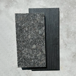 Image of 6ft Outdoor Kitchen - Black Cabinet w/ Black Granite Countertop