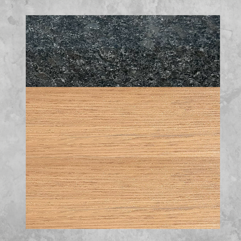 Image of 6ft Outdoor Kitchen - Cedar Cabinet w/ Black Granite Countertop