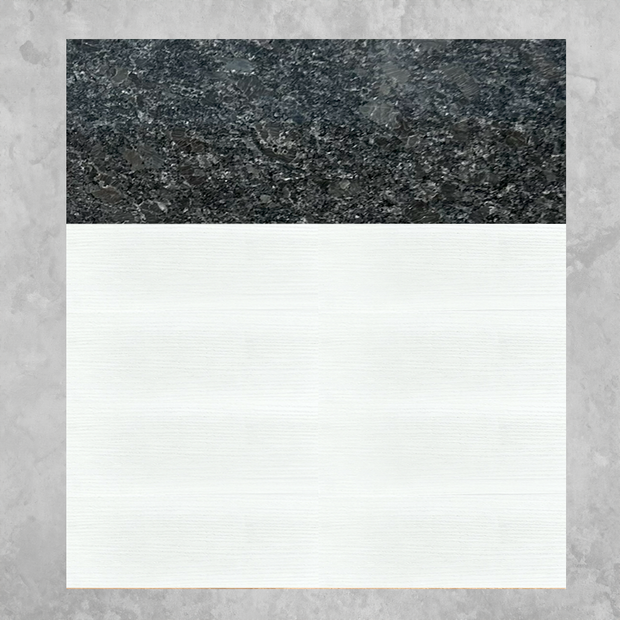 6ft Outdoor Kitchen - White Cabinet w/ Black Granite Countertop