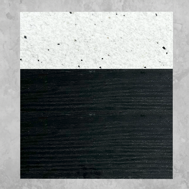 6ft Outdoor Kitchen - Black Cabinet w/ White Granite Countertop