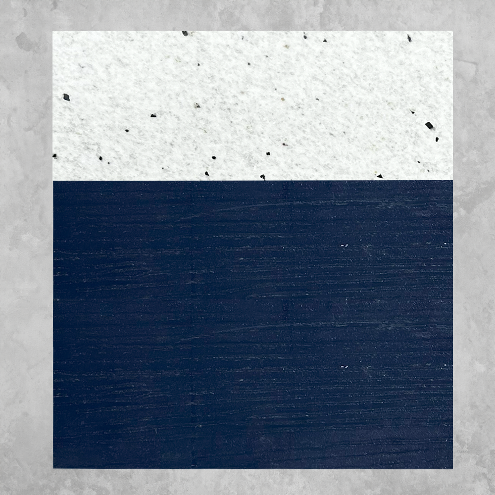 Image of 6ft Outdoor Kitchen - Blue Cabinet w/ White Granite Countertop