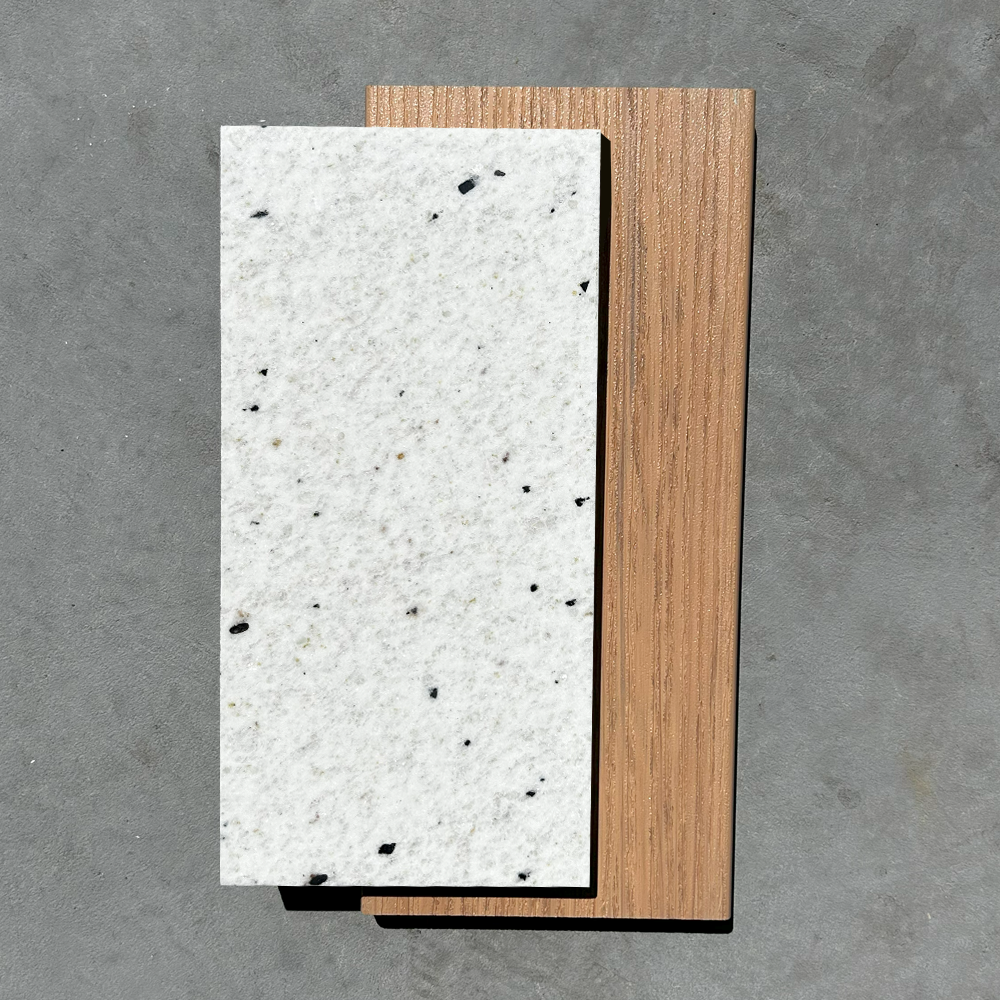 Image of 8ft Outdoor Kitchen - Cedar Cabinet w/ White Granite Countertop