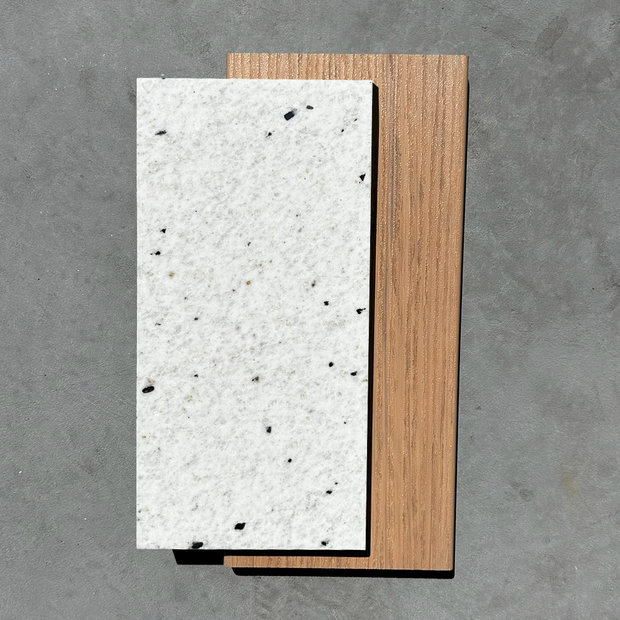 6ft Outdoor Kitchen - Cedar Cabinet w/ White Granite Countertop