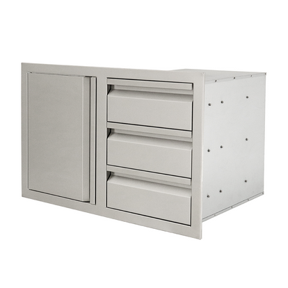Triple Drawer w/ Single Door Combo Soft Close VDC2SC | Renaissance