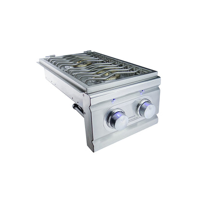 Cutlass Pro Double Side Burner w/ LED's - RDB1EL | RCS Gas Grills